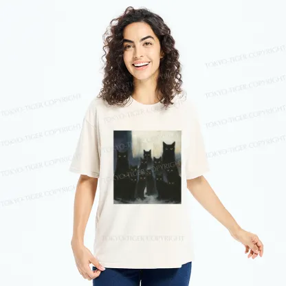 Tokyo-Tiger The Black Cat Watch Washed T-Shirt