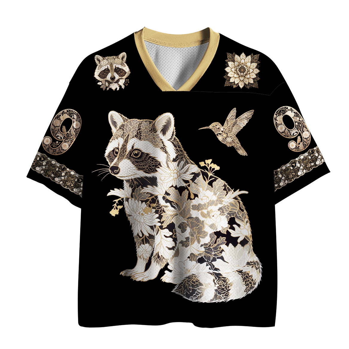 Tokyo-Tiger Lotus Koi Zen Oriental Mesh Jersey