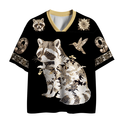 Tokyo-Tiger Busy Day Lace Filigree Tanuki Mesh Jersey