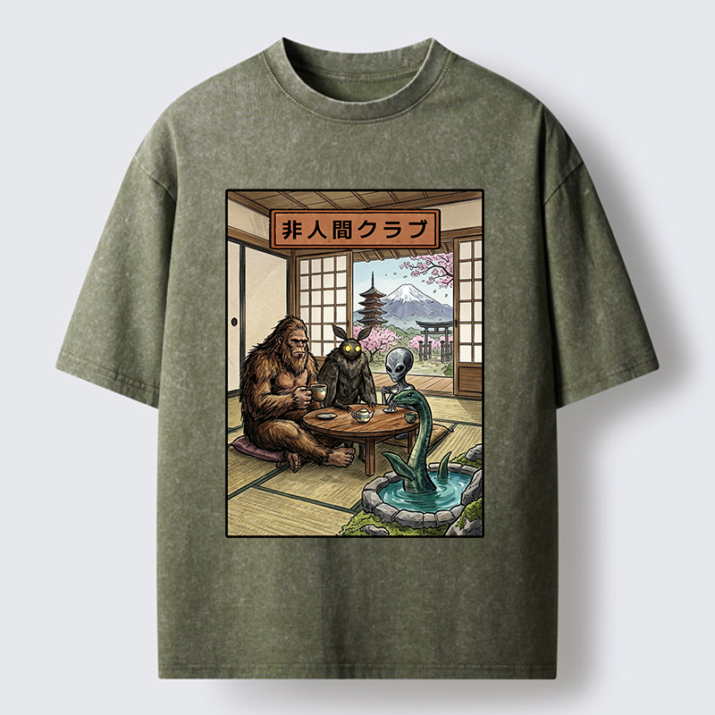 Tokyo-Tiger Monster Tea Party Washed T-Shirt