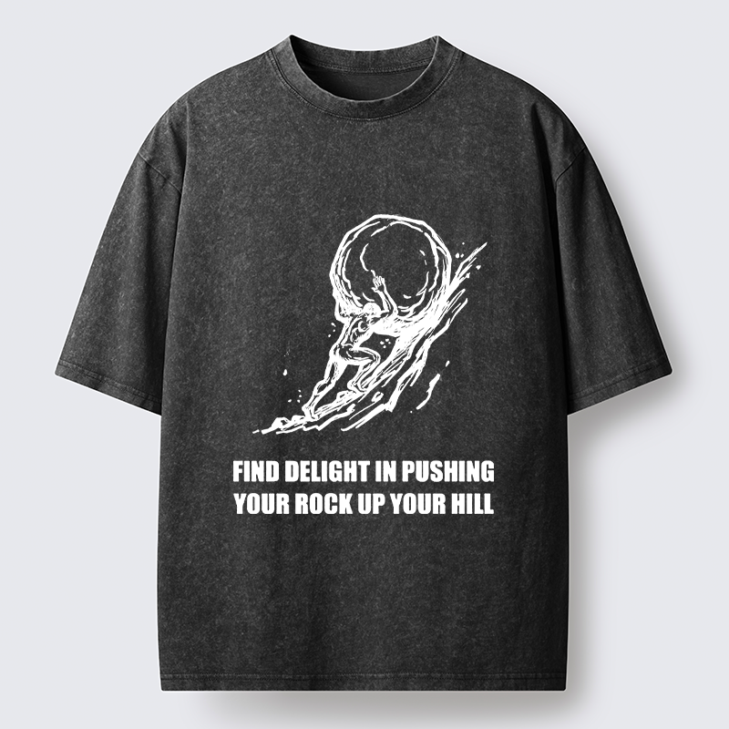 Tokyo-Tiger Rock Pushing Meme Washed T-Shirt
