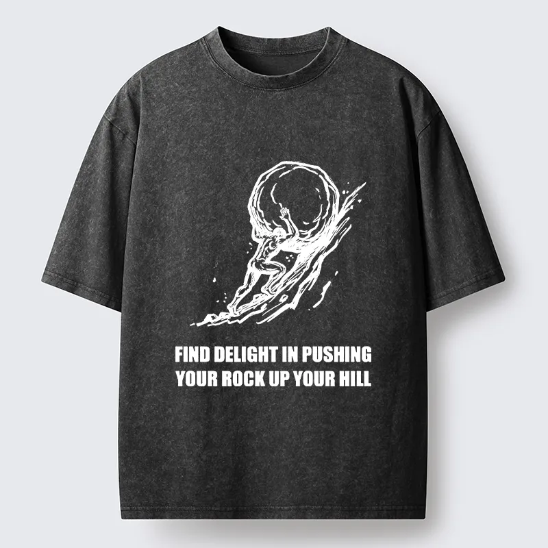 Tokyo-Tiger Rock Pushing Meme Washed T-Shirt