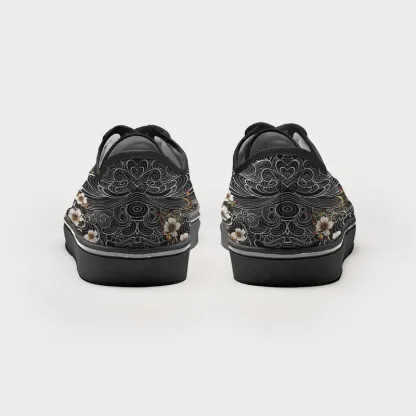 Tokyo-Tiger Floral Whirl Canvas Shoes