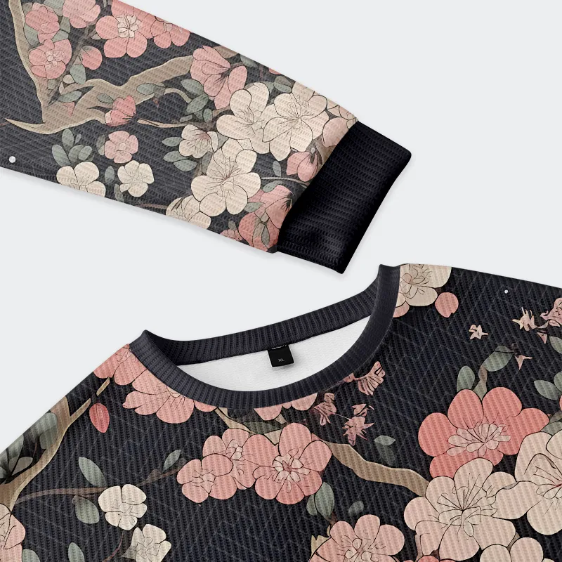 Tokyo-Tiger Blooming Sakura Christmas Ugly Sweatshirt