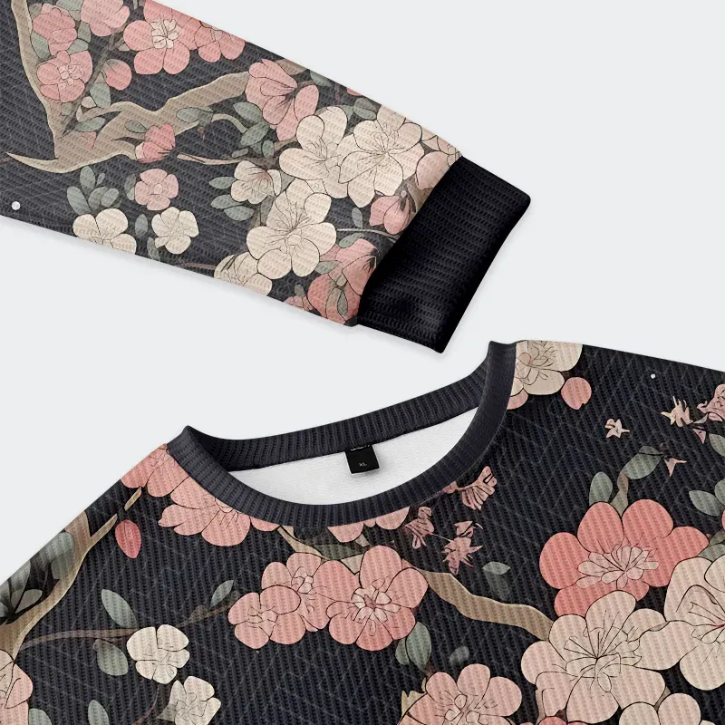 Tokyo-Tiger Blooming Sakura Christmas Ugly Sweatshirt