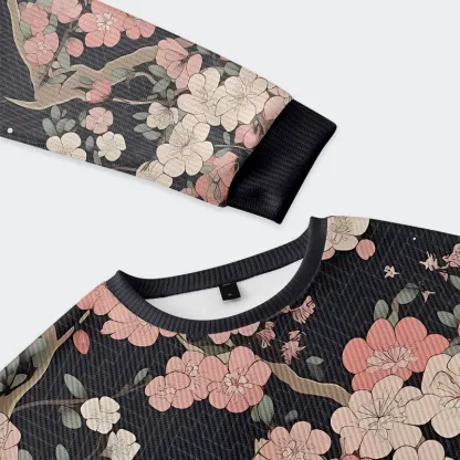 Tokyo-Tiger Blooming Sakura Christmas Ugly Sweatshirt