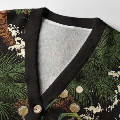 Tokyo-Tiger Japanese Yokai Ugly Cardigan Sweater