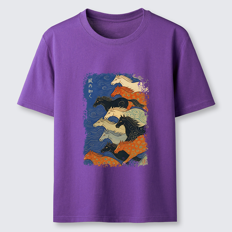 Tokyo-Tiger Vintage Japanese Running Horses Art Classic T-Shirt