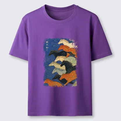 Tokyo-Tiger Vintage Japanese Running Horses Art Classic T-Shirt