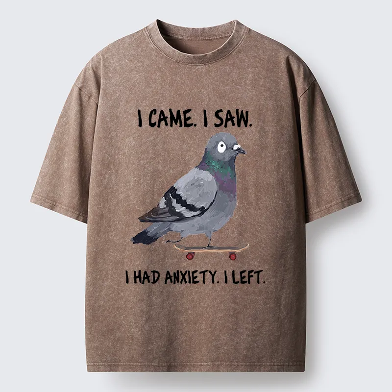 Tokyo-Tiger Skateboard Pigeon Meme Washed T-Shirt