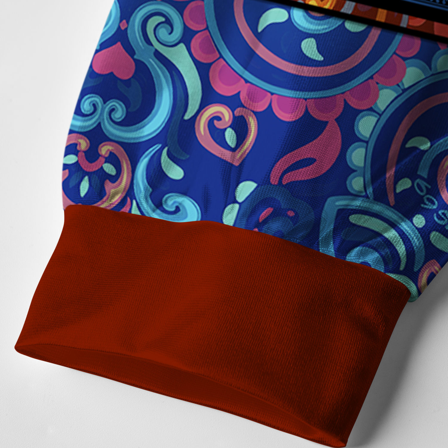 Tokyo-Tiger Forge Yourself Azure Tiger Paneled Long Sleeve Jersey