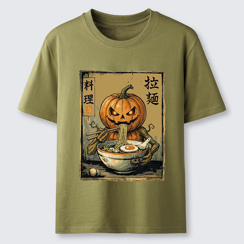 Tokyo-Tiger Pumpkin Eating Ramen Classic T-Shirt