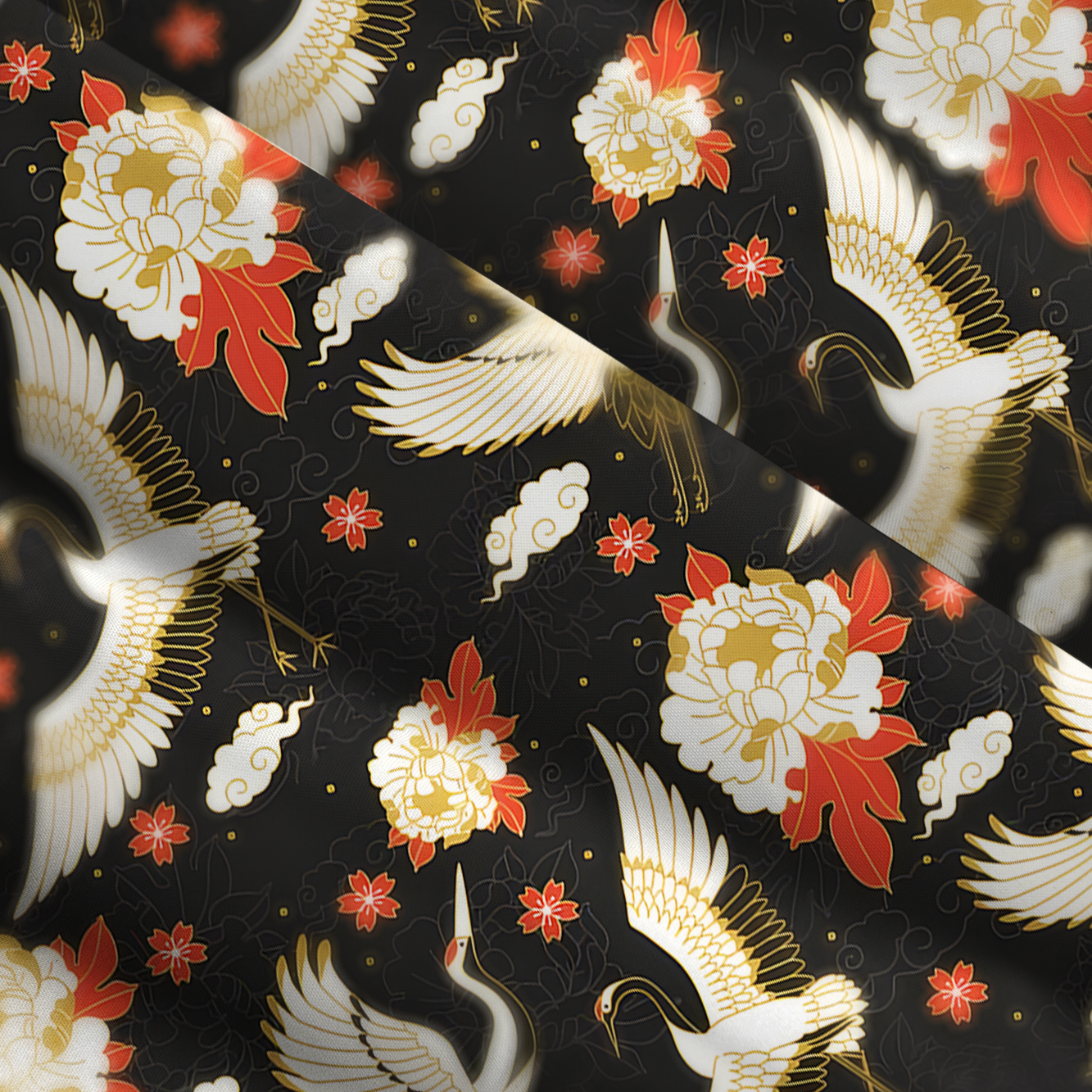 Tokyo-Tiger Celestial Cranes And Blossoms Maxi Dress