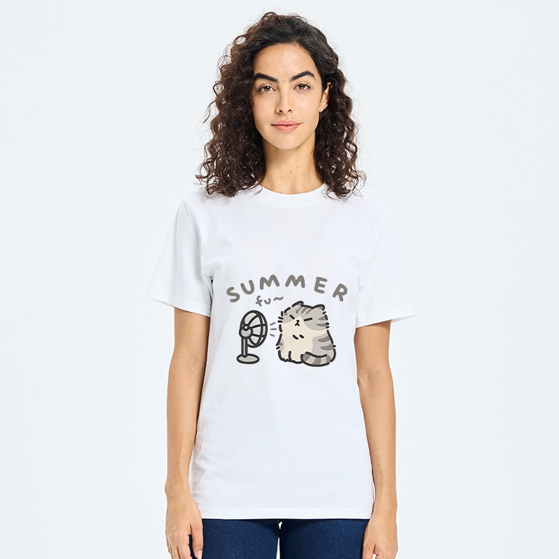 Tokyo-Tiger Summer Cat Chills With A Fan Classic T-Shirt