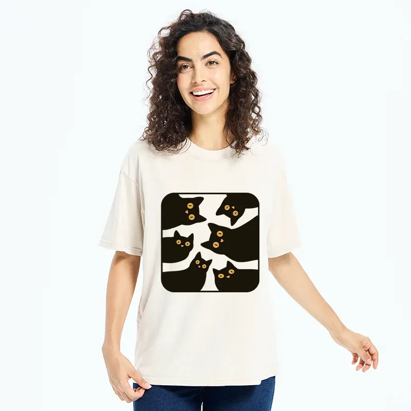 Tokyo-Tiger Cats Are Watching You Washed T-Shirt