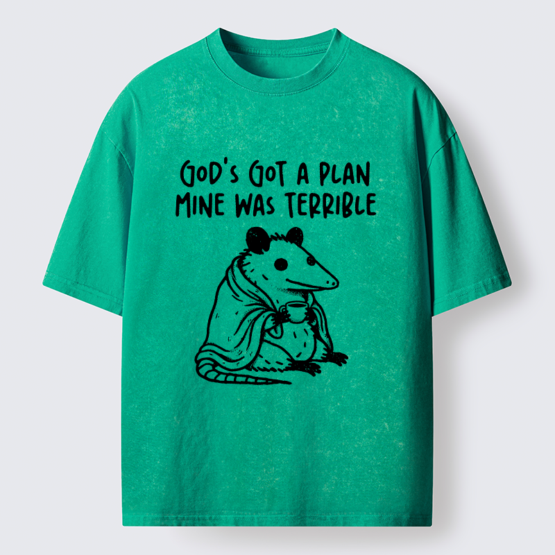Tokyo-Tiger Chill Coffee Opossum Washed T-Shirt