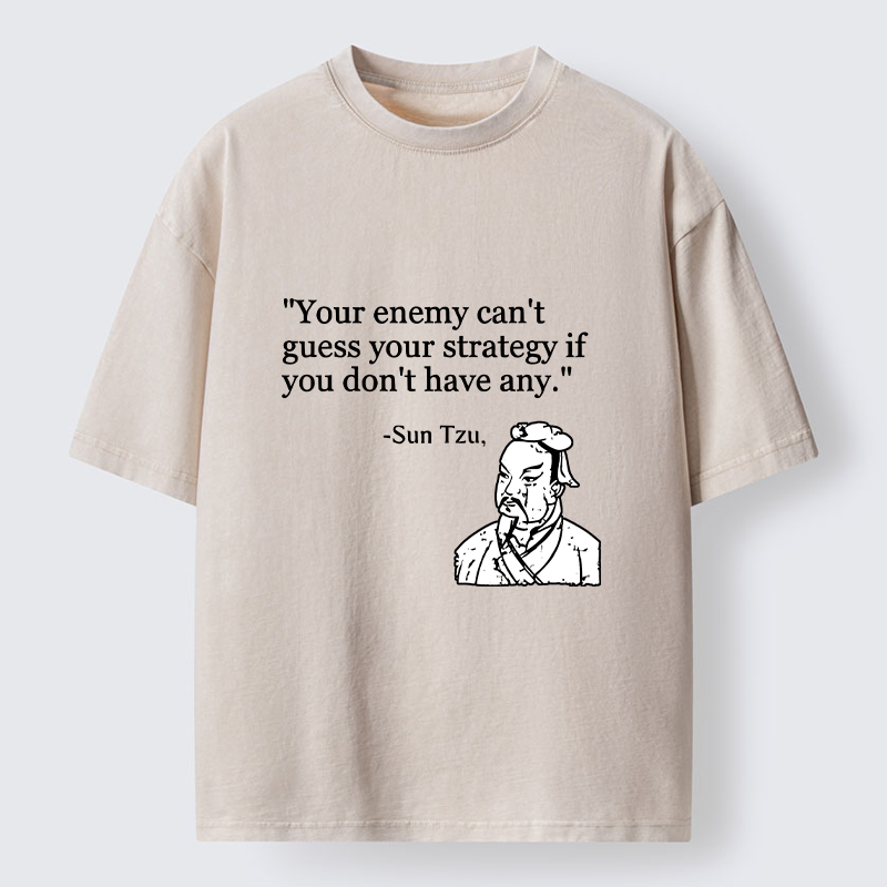 Tokyo‑Tiger Sun Tzu Quote Art Washed T‑Shirt Sale