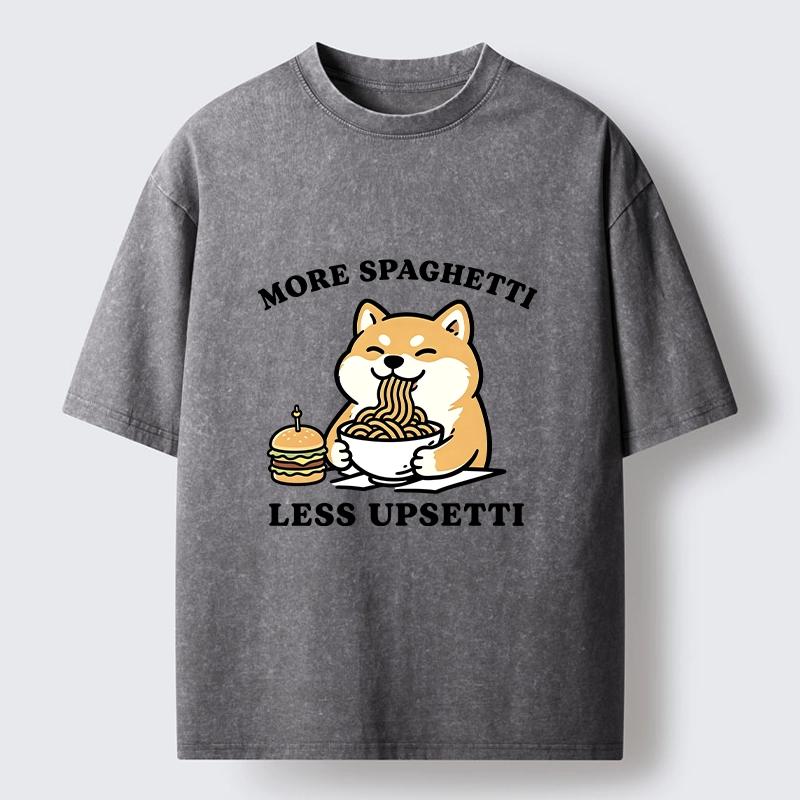 Tokyo‑Tiger Funny Spaghetti Dog Washed T‑Shirt