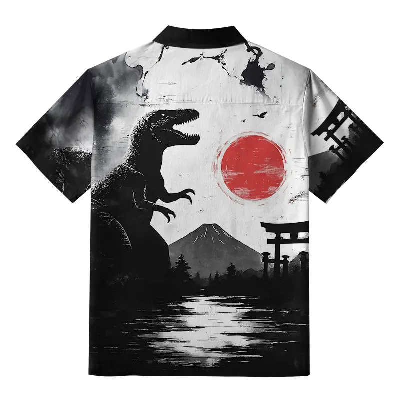Tokyo-Tiger Monster Under Mount Fuji Aloha Hawaiian Shirt