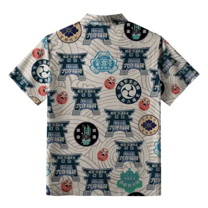 Tokyo-Tiger Traditional Japanese Amulets Button-up Shirt