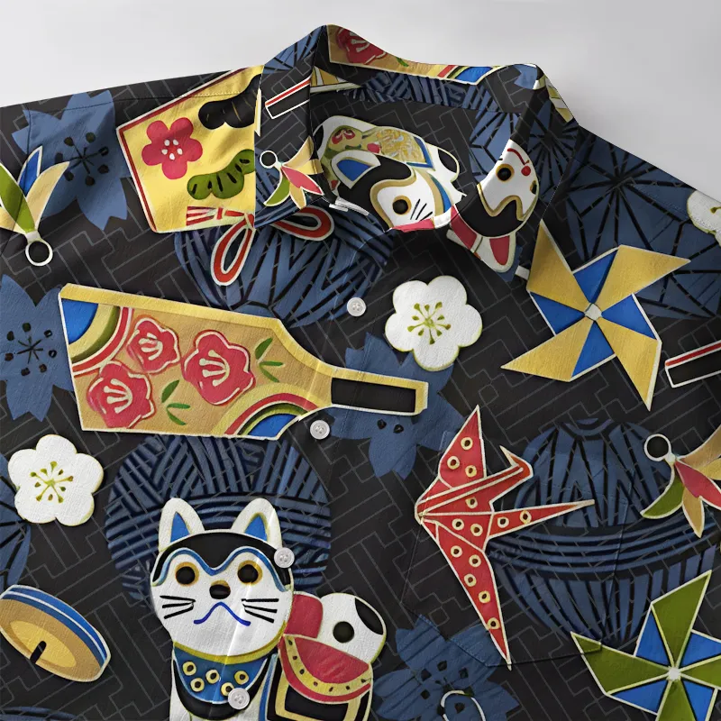 Tokyo-Tiger Japanese Classic Elements Button-up Shirt