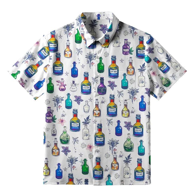 Tokyo-Tiger Rainbow Potion With Flowers Button-up Shirt