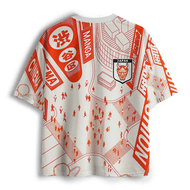 Tokyo-Tiger Shibuya Crossing Japanese Mesh Jersey