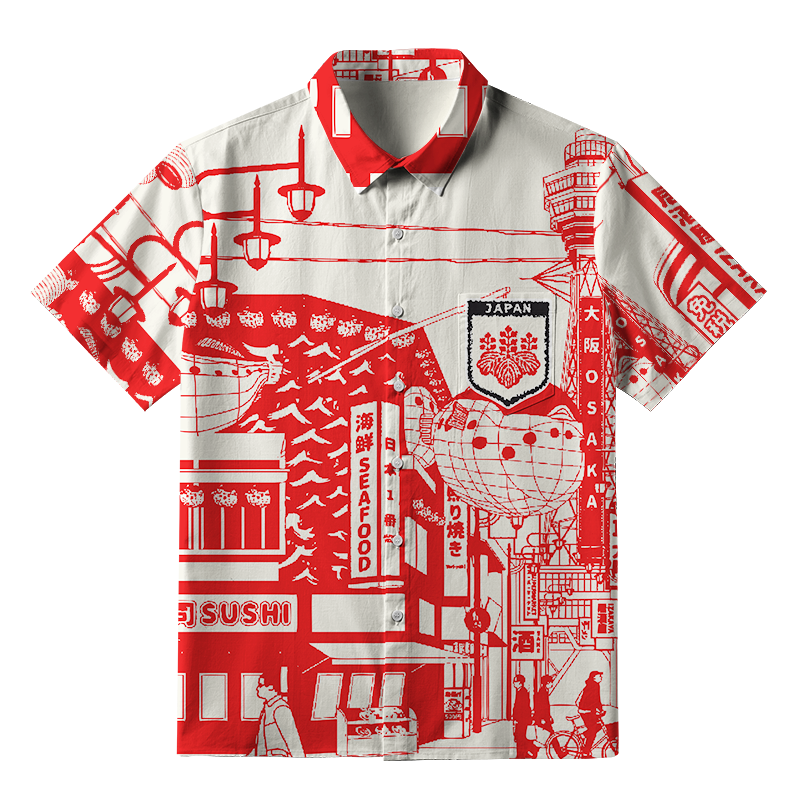Tokyo-Tiger Osaka Street Button-up Shirt