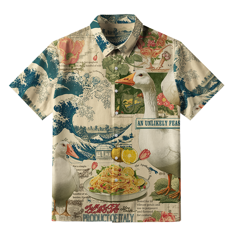 Tokyo-Tiger An Unlikely Feast Button-up Shirt