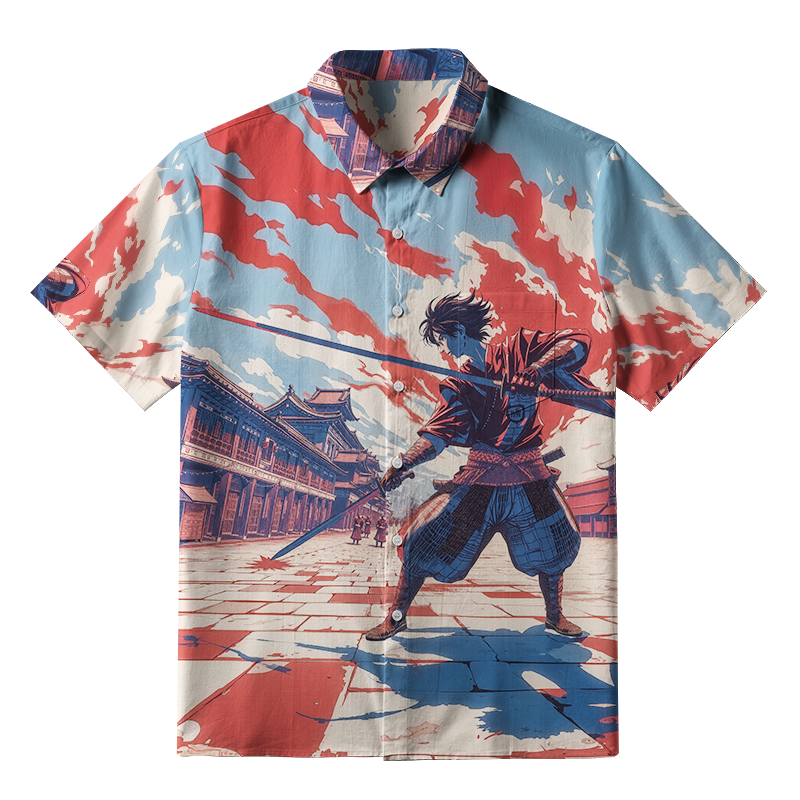 Tokyo-Tiger Echoes Of The Samurai Button-up Shirt