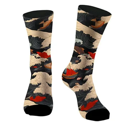 Tokyo-Tiger The Great Wave Off Fish Socks