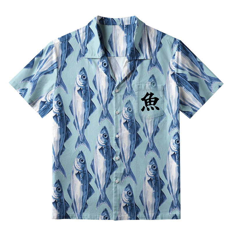 Tokyo-Tiger School Of Fish Aloha Hawaiian Shirt