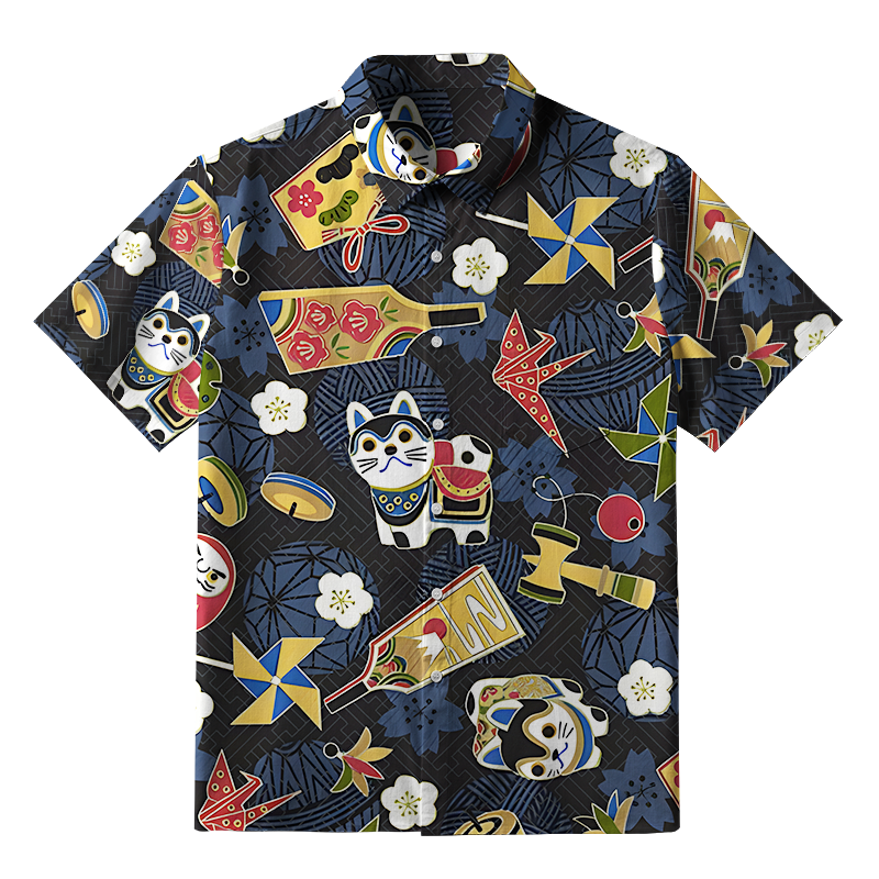 Tokyo-Tiger Japanese Classic Elements Button-up Shirt