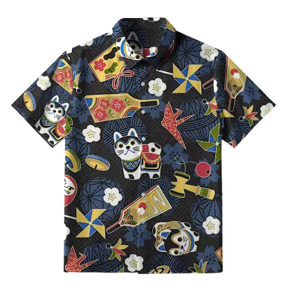 Tokyo-Tiger Japanese Classic Elements Button-up Shirt