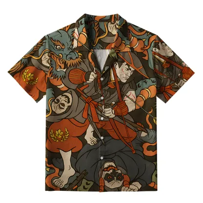 Tokyo-Tiger Brave Japanese Samurai Aloha Hawaiian Shirt