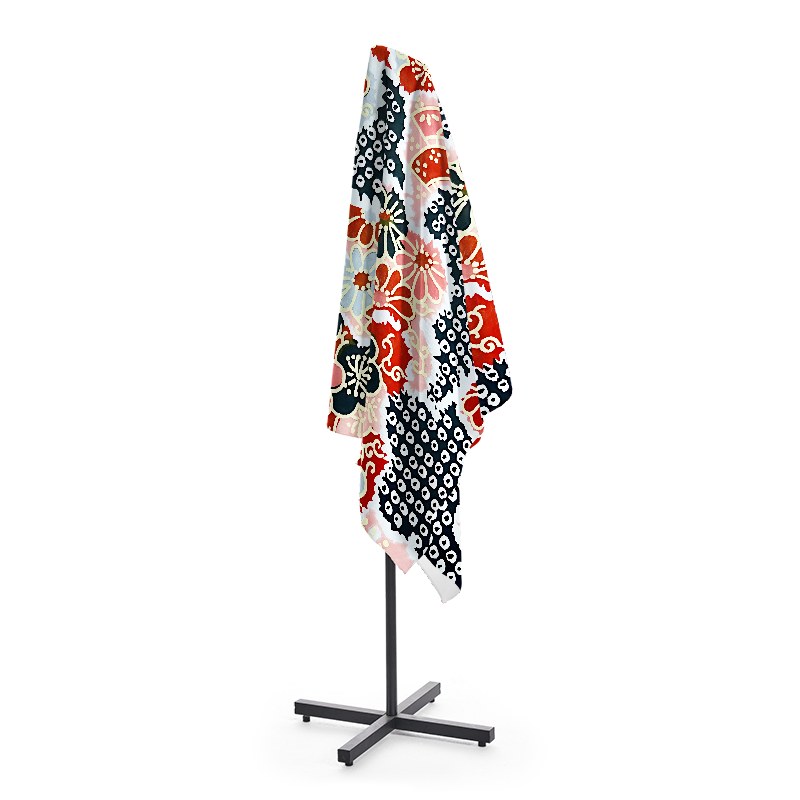 Tokyo-Tiger Floral Symphony Beach Towel