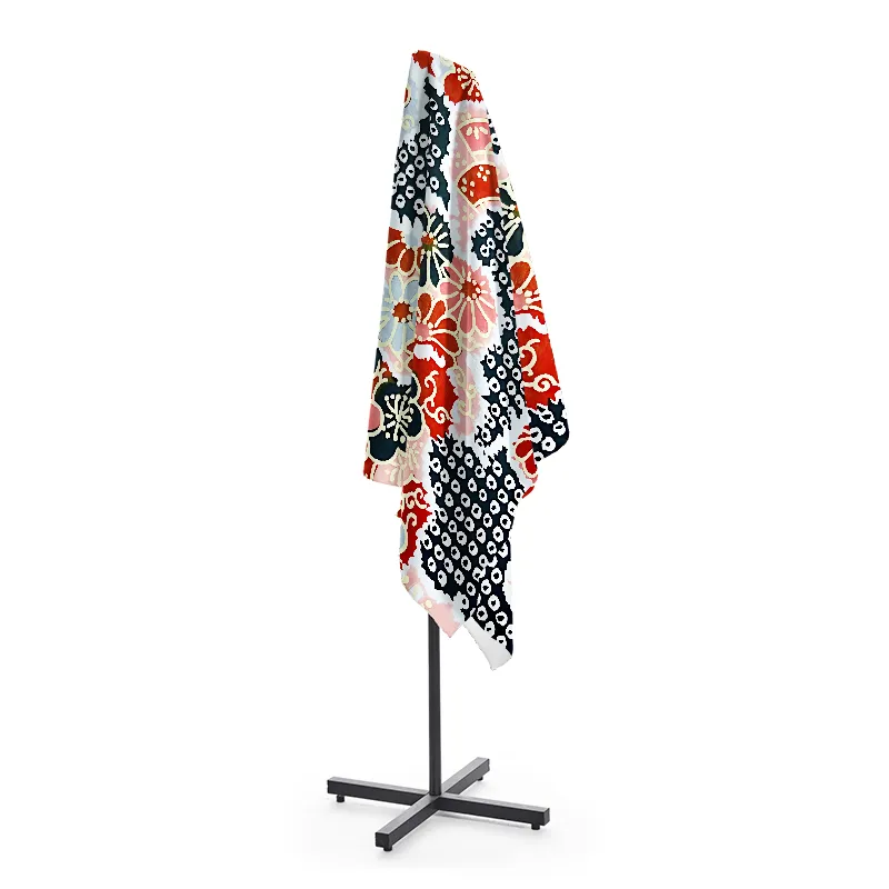 Tokyo-Tiger Floral Symphony Beach Towel