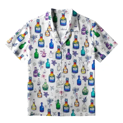 Tokyo-Tiger Rainbow Potion With Flowers Aloha Hawaiian Shirt