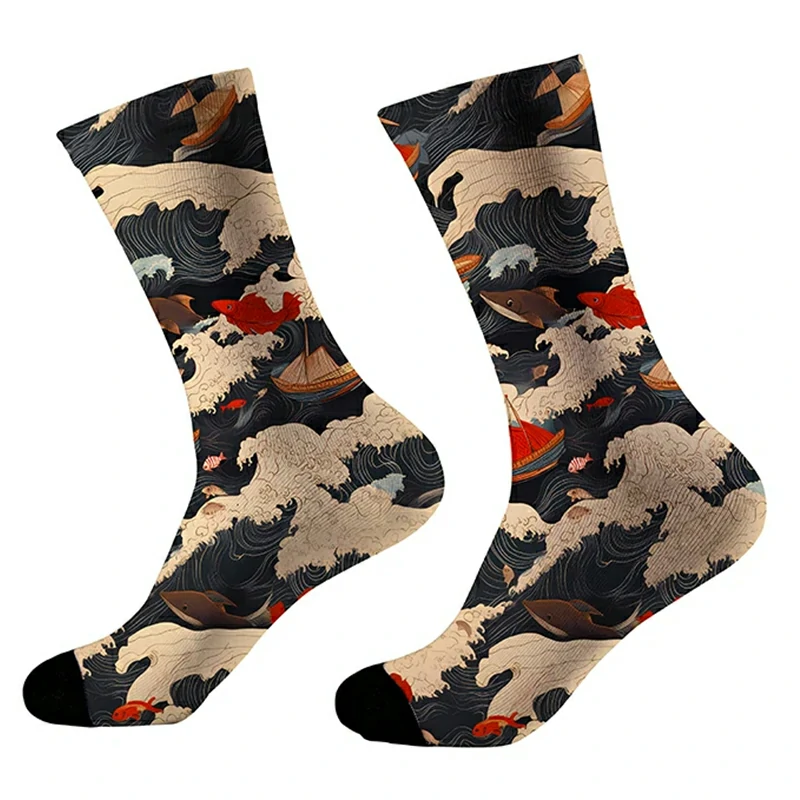 Tokyo-Tiger The Great Wave Off Fish Socks