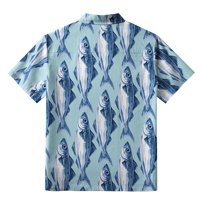 Tokyo-Tiger School Of Fish Aloha Hawaiian Shirt