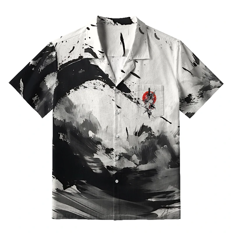 Tokyo-Tiger Ink Wave Aloha Hawaiian Shirt