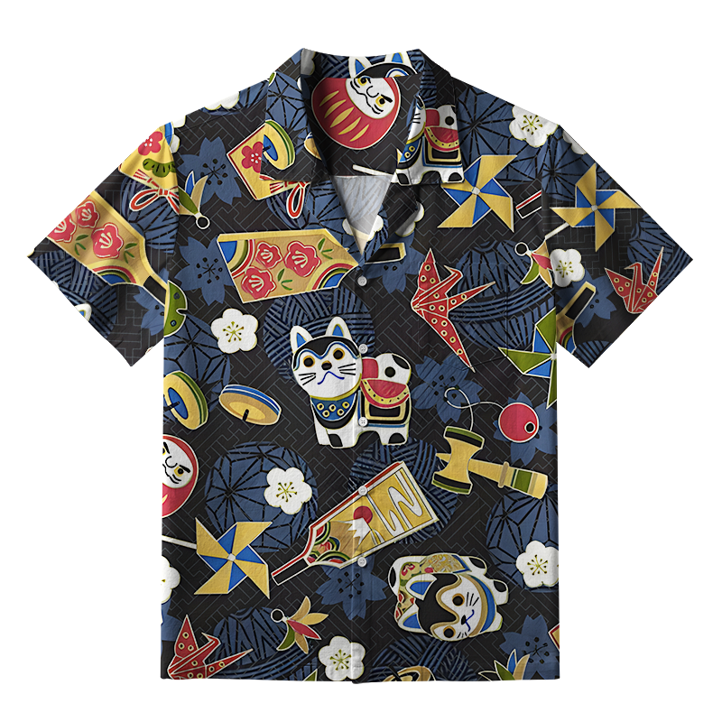 Tokyo-Tiger Japanese Classic Elements Aloha Hawaiian Shirt