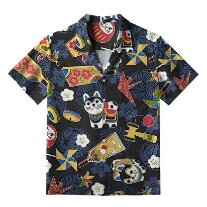 Tokyo-Tiger Japanese Classic Elements Aloha Hawaiian Shirt
