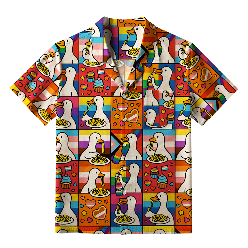 Tokyo-Tiger More Spaghetti Less Upsetti Goose Eat Spaghetti Aloha Hawaiian Shirt