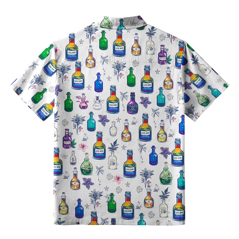 Tokyo-Tiger Rainbow Potion With Flowers Aloha Hawaiian Shirt