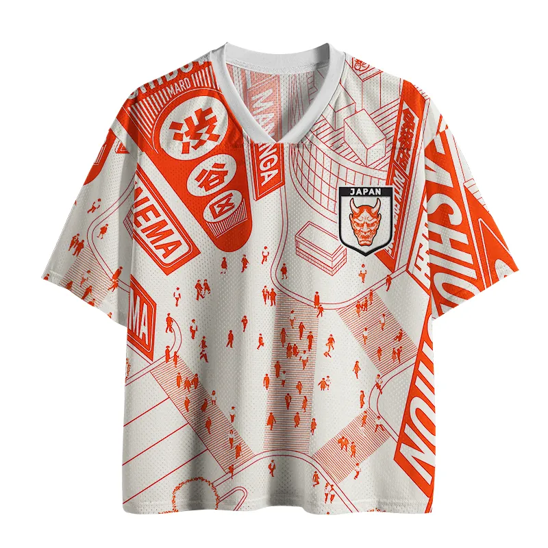 Tokyo-Tiger Shibuya Crossing Japanese Mesh Jersey