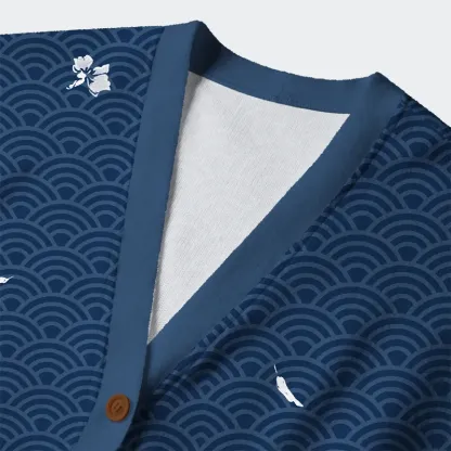 Tokyo-Tiger Falling Petals Ugly Cardigan Sweater