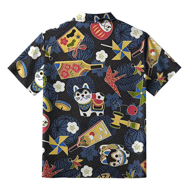 Tokyo-Tiger Japanese Classic Elements Aloha Hawaiian Shirt
