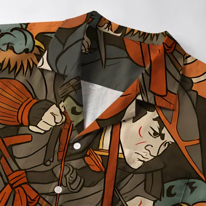 Tokyo-Tiger Brave Japanese Samurai Aloha Hawaiian Shirt