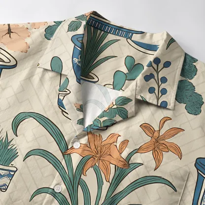 Tokyo-Tiger A Variety Of Potted Plants Aloha Hawaiian Shirt